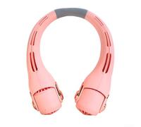 Ventilatore da appendere al collo, per sport all'aria aperta, portatile, con 3 modalità di velocità regolabili, per attività all'aperto, viaggi (rosa)