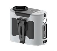 Ventilatore da appendere in vita da 10000 mAh con luce LED e funzione bancaria, dispositivo di raffreddamento portatile in ABS per attività sportive in estate (bianco)