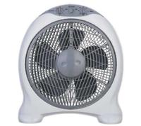 VENTILATORE DA APPOGGIO TAVOLO BOX DIAMETRO 30 CM 50W CFG EV076 BIANCO CON TIMER