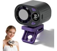 Ventilatore Da Auto A Clip Con Condizionatore D'aria E Display Led, Ventilatore Portatile A Clip, 199 Velocità E Tecnologia Semi-rafreddante, Nuovo Mini Ventilatore Ricaricabile Rotante 202 black 1pc