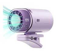 Ventilatore da auto, display digitale LED ricaricabile, ventilatore con pinza per letto, per lavoro in campeggio, viaggi su strada, spiaggia, ciclismo, escursioni da uomo