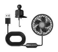 Ventilatore da auto, refrigeratore portatile a 3 velocità, ventilatore da auto, 5 V, per conducente, per golf, aereo, aereo, campeggio, camion, veicoli ricreativi, veicoli e veicoli