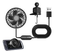 Ventilatore Da Automobile,3 Velocità Portatile Plug and Play Rinfrescante d'aria - 5V Ventola Raffreddamento Auto | Adatto Per L'Uso Su Barca, Golf, Aereo, Aeroplano, Campeggio, Camion, Camper, Veicol