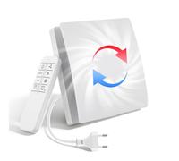 Ventilatore da bagno silenzioso da 100 mm con telecomando, timer e 3 impostazioni di velocità, flusso d'aria di 150 m³/h, quadrato bianco, montaggio a parete/finestra, IPX4, cucina, bagno doccia 35 dB
