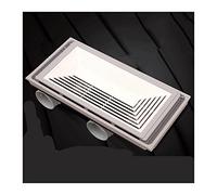 Ventilatore da bagno, ventilatore da soffitto rettangolare 30 x 60 cm, doppio motore, bianco o grigio (bianco+grigio a,305 x 605 opening installation)