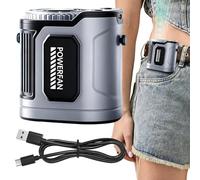 Ventilatore Da Camicia,Indossabile Ricaricabile 5 Velocità Forte Flusso D'Aria Illuminato | Ventilatore Vita Ausilio Per Lavoro All'Aperto,per Campeggio Escursionismo Trekking Arrampicata Camminata La