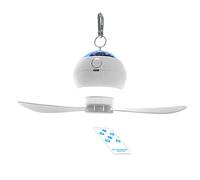 Ventilatore da campeggio 3600mAh Telecomando 3 marce Portatile Luce LED Tenda Appeso Ventilatore da soffitto per la casa Lampada da picnic all'aperto Portatile Campeggio Esterno Luce ricaricabile con
