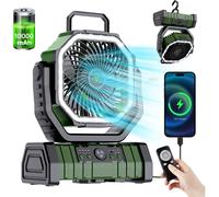 Ventilatore da campeggio con luce a LED ad alta capacità da 20000mAh circolatori d'aria Wireless mobili ventilatore da esterno con gancio