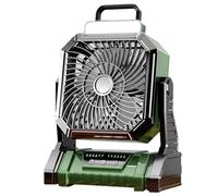 Ventilatore da campeggio portatile | Ventola di raffreddamento ricaricabile per esterni con lampada | con lanterna 5400 mAh 4 modalità con leva d'aria regolabile a 4 posizioni per interni patio sport