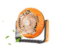 Ventilatore da campeggio ricaricabile, ventilatore ricaricabile avec lumière | HORD Hook 3 vitesses ventilatore, refroidissement à air portable for extérieur, festival, plage, pêche, talonnage