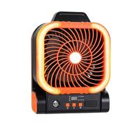 Ventilatore da campeggio solare ricaricabile con ventilatore portatile a | Ventola silenziosa con gancio appeso, design pieghevole, ingresso USB C, uscita banca di potere 20000mAh per la ricarica del