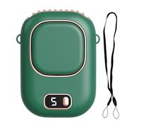 Ventilatore da cintura portatile con display digitale, 5 velocità potente, per esterni, escursionismo, cantiere, ufficio, campeggio, spiaggia, festival