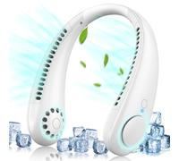 Ventilatore da Collo, 360° Ventilatore Portatile con Flusso d'Aria a 3 Velocità Regolabile, Mini Ventilatore USB Senza Lama a mani libere per Campeggio, Cucinando, Ufficio, Viaggi, Casa, Aria Aperta
