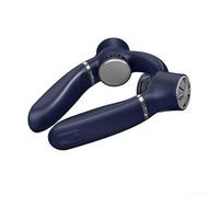 Ventilatore da collo con doppia zona di raffreddamento, ricarica USB e flusso d'aria senza lama per un efficiente sollievo dal calore durante le attività all'aperto (blu)