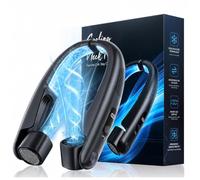 Ventilatore da Collo con Raffreddamento, 6000mAh Ventilatore da Collo Portatile, Display LED, Regolazione Della Velocità da 1 a 100, Bocchette d'aria Regolabili per Ufficio Viaggi