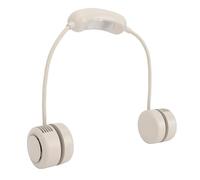 Ventilatore da Collo Ergonomico Regolabile Sospeso Ventilatore da Collo Silenzioso a 3 Marce a Semiconduttore per il Tempo Libero da Indossabile Pieghevole per Picnic All'aperto (Beige)