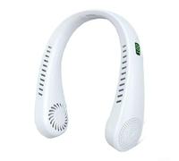 Ventilatore da collo personale con piastra di raffreddamento senza lama, cinque livelli di velocità del vento, alimentato tramite USB con batteria da 1200 mAh, silenzioso sotto i 36 dB, design