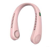 Ventilatore da collo personale con piastra di raffreddamento senza lama, cinque livelli di velocità del vento, alimentato tramite USB con batteria da 1200 mAh, silenzioso sotto i 36 dB, design