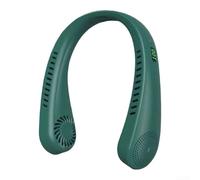 Ventilatore da collo personale con piastra di raffreddamento senza lama, cinque livelli di velocità del vento, alimentato tramite USB con batteria da 1200 mAh, silenzioso sotto i 36 dB, design