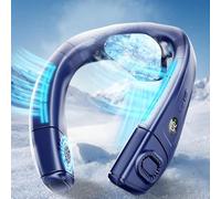 Ventilatore da Collo Portatile Con Ghiaccio Piastra di Raffreddamento, Mini Condizionatore Ventilatore Silenzioso 360° con Prese d'aria Posteriori, 6000mAh USB Ricaricabile per Ufficio Viaggio