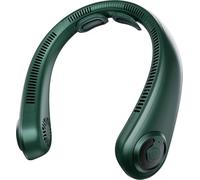 Ventilatore da collo portatile con supporto per il collo, 5 velocità, flusso d'aria completo, ventole di raffreddamento personali senza lama a mani libere, condizionatore d'aria indossabile