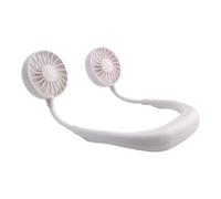 Ventilatore da collo portatile con velocità del vento regolabile, materiale in silicone delicato sulla pelle con raffreddamento silenzioso,