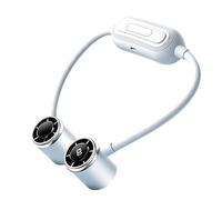 Ventilatore da collo portatile - Ventilatore di raffreddamento ricaricabile | Ventilatore portatile con batteria da 1800 mAh con display LED, frigorifero personale vivavoce per viaggi, ufficio