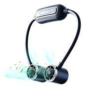 Ventilatore da collo portatile - Ventilatore di raffreddamento ricaricabile | Ventilatore portatile con batteria da 1800 mAh con display LED, frigorifero personale vivavoce per viaggi, ufficio