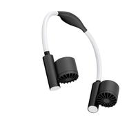 Ventilatore da collo ricaricabile, 3 velocità, regolabile a 90 gradi, ventilatore personale per l'estate, in silicone ABS, 2400 mAh, per casa, ufficio, scuola, viaggi, brezza silenziosa, fresco tutto