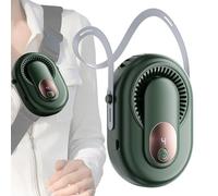 Ventilatore da collo sospeso, ventilatore da collo personale - 5 velocità piccole ventole USB - display a LED, dispositivo di raffreddamento elettrico ricaricabile per viaggi, all'aperto, campeggio