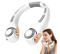 Ventilatore Da Collo, Ventilatore Portatile Da Appendere Al Collo, Ventola Di Raffreddamento Per Collo Ricaricabile Tramite USB, Flusso D'aria A 360°, 3 Velocità, Ventilatore Indossabile A Mani Libere