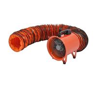 Ventilatore da costruzione, 250 mm, ventilatore industriale, 2800 giri/min, ventola 1517 CFM (43 m3/min), ventola assiale con tubo da 10 m, ventola assiale 68 dB