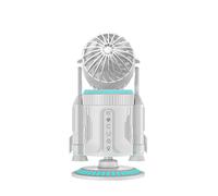 Ventilatore da desktop per fan | Ventilatore regolabile Rocket-Shaped Table Fan with Light | Batteria Extended Quiet 5000RPM Rotating Air Circulator for Cooling Office, Home, School, Dorm & Living