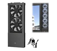 Ventilatore Da Finestra, Aspiratore Impermeabile, Silenzioso E Confortevole, Velocità Del Vento Regolabile, Adatto Per Finestre Verticali Nelle Camere Da Letto Familiari black 15.7-17.7in/40-45cm