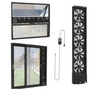 Ventilatore da finestra retrattile - Design a scorrimento verticale, velocità del vento regolabile, flusso d'aria elevato per una ventilazione e un raffreddamento efficienti in casa, cucina o garage.