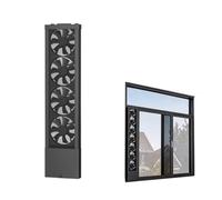 Ventilatore da Finestra Reversibile per Bagno Garage Cucina e Ufficio | Silenzioso a 3 Velocità Ventilatore da Parete da 105cm 129cm e 153cm, Installazione Orizzontale o Verticale(143cm-153cm)