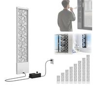 Ventilatore Da Finestra Verticale Per Finestre Scorrevoli, Retrattile Flusso Reversibile E Regolazione Continua Della Velocità, Installazione A Incasso Senza(White,45.3-17.2)