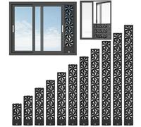 Ventilatore da Finestra Verticale per Finestre Scorrevoli, Ventilatore da Finestra con Flusso d'Aria Reversibile con Controllo Continuo della Velocità, Installazione Senza black 45.3-47.2in/115-120cm