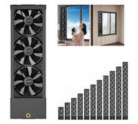 Ventilatore da finestra verticale, ventilatore da finestra doppia con flusso d'aria reversibile, ventola di scarico retrattile 5 cm regolabile, installazione senza attrezzi senza trapano(29.53-31.50)