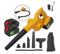 Ventilatore da giardino elettrico portatile Ventilatore senza fili 2 modalità di velocità Ventilatore d'aria leggero Ventilatore per foglie da giardino Spazzatrici per polvere spazzolate