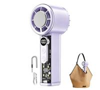 Ventilatore da mano rinfrescante | Display digitale USB ricaricabile con 100 velocità e laccetto | Ventilatore Personale Mini da Mano | per Dormitorio Picnic Campeggio Ufficio Esterno, Uomini Donne Ba