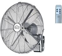VENTILATORE DA PARETE CROMATO DCG VE1696TT 4 PALE IN ALLUMINIO CON TELECOMANDO