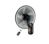Ventilatore da Parete DCG VE1697T 5 Pale 40 cm con Telecomando Nero