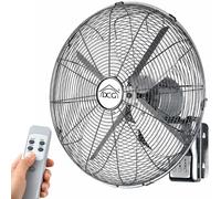 Ventilatore da Parete in Acciaio con 4 Pale e Telecomando 60W con Oscillazione