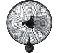 Ventilatore da parete Reef 120w Nero/argento 50d 3 velocità regolabile e oscillante