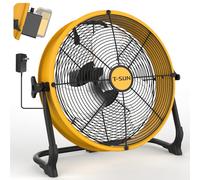 Ventilatore da pavimento a batteria da 30,5 cm per batteria Dewalt 20 V Max, ventilatore portatile con adattatore CA e uscita USB, ad alta velocità, ventilatore da esterno senza fili per campeggio