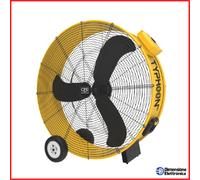 Ventilatore da Pavimento Industriale Ruote cfg ev128 Typhoon Alta Potenza Terra
