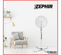 Ventilatore a Piantana Oscillante pale 40 cm Bianco 3 velocita Zephir 45w