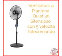 Ventilatore da Pavimento Silenzioso Piantana 5 Velocità con Telecomando e Timer