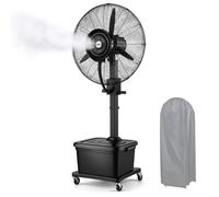 Ventilatore da pavimento, ventilatore a piantana con nebulizzatore, 3 velocità regolabili, grande serbatoio d'acqua, ideale per il raffreddamento esterno e l'uso industriale